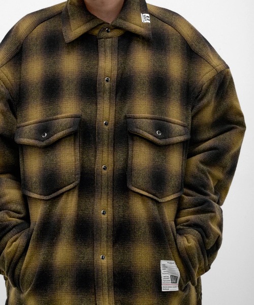 Maison MIHARA YASUHIRO(メゾンミハラヤスヒロ)の「【MIHARAYASUHIRO/ミハラヤスヒロ】PUFFER CHECK SHIRTS(シャツ/ブラウス・メンズ・カーキ・48/46/44)」の2枚目の写真