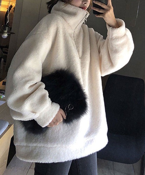 Flugge(フラッジー)の「ハーフジップボアアノラックトップス(その他アウター・レディース・アイボリー・LARGE/MEDIUM)」の1枚目の写真
