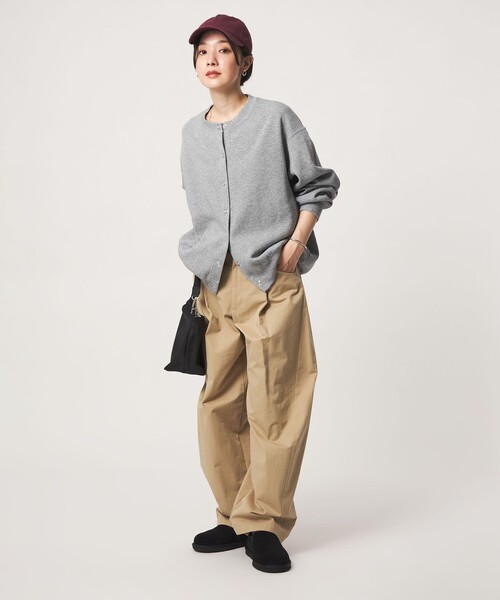 green label relaxing（グリーンレーベルリラクシング）の「【WEB限定】＜at ease＞ダブルフェイス クルーネック カットソー カーディガン（カーディガン/ボレロ・レディース・ライトグレー/ナチュラル/その他1/その他2・FREE）」の21枚目の写真