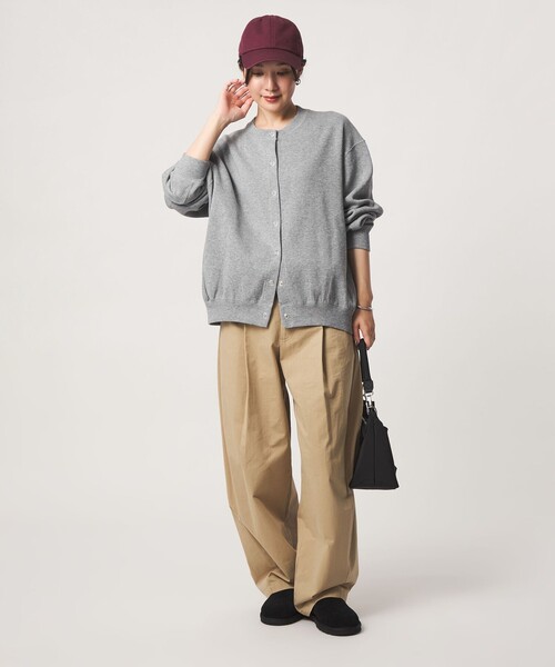 green label relaxing（グリーンレーベルリラクシング）の「【WEB限定】＜at ease＞ダブルフェイス クルーネック カットソー カーディガン（カーディガン/ボレロ・レディース・ライトグレー/ナチュラル/その他1/その他2・FREE）」の22枚目の写真