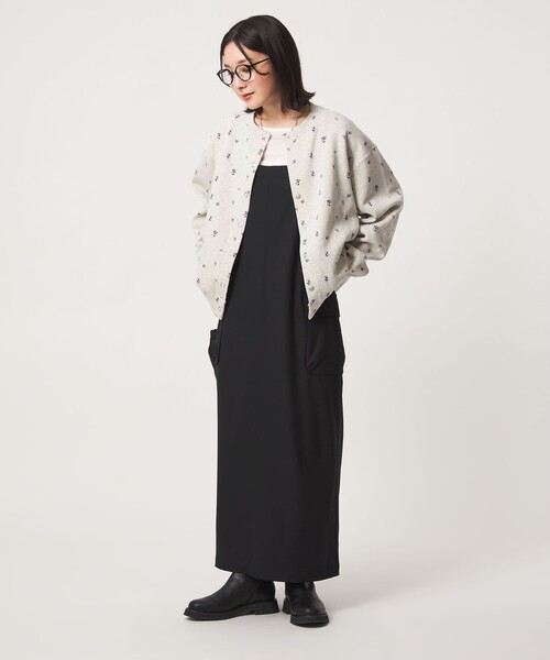 green label relaxing（グリーンレーベルリラクシング）の「【WEB限定】＜at ease＞ダブルフェイス クルーネック カットソー カーディガン（カーディガン/ボレロ・レディース・ライトグレー/ナチュラル/その他1/その他2・FREE）」の13枚目の写真