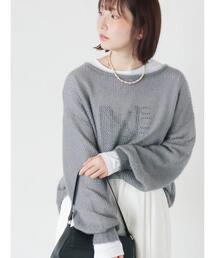 メッシュニット」に該当するグレー/灰色系のレディースファッション