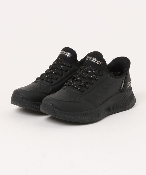 SKECHERS（スケッチャーズ）の「BOBS SQUAD 4（スニーカー・レディース・ブラック×ブラック/ホワイト・25.0cm/23.0cm/23.5cm/24.0cm/24.5cm）」の2枚目の写真