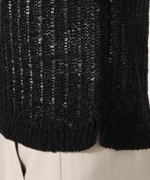 HARE（ハレ）の「3Gテープヤーンニットキャミソール(HARE)（ニット/セーター・レディース・ベージュ/ブラック・FREE）」の9枚目の写真