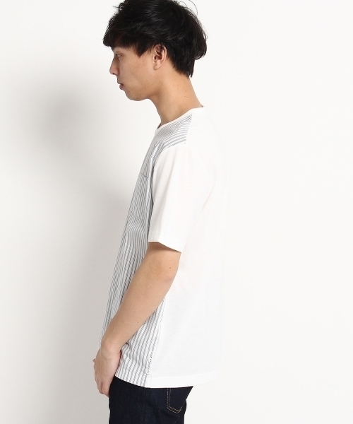 THE SHOP TK (ザ ショップ ティーケー )の「ストライプ切替Tシャツ(Tシャツ/カットソー・メンズ・ホワイト/ネイビー/グレー/ネイビー系1・02/03/04)」の10枚目の写真