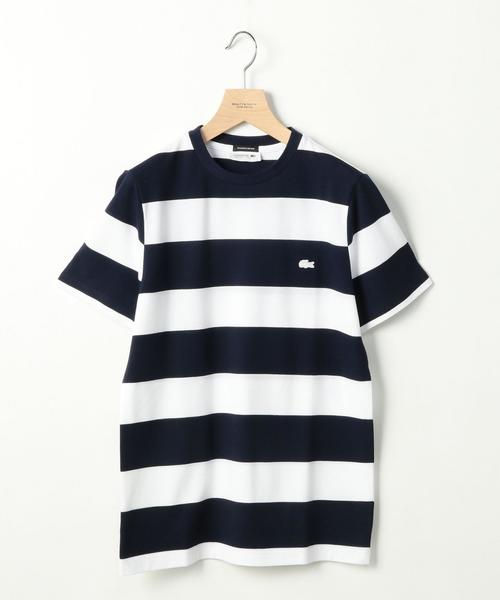 LACOSTE（ラコステ）の「【別注】 ＜LACOSTE （ラコステ）＞ ∴ BORDER TEE/Tシャツ ◆（Tシャツ/カットソー・メンズ・ブラック/ライトグレー/ネイビー・2/4/3/5）」の3枚目の写真