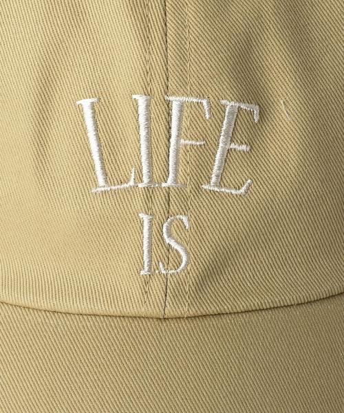Another Edition（アナザーエディション）の「ロゴ刺繍キャップ/AEBC LifeIs CAP◆（キャップ・レディース・ライトグレー/ベージュ/ライトピンク/ネイビー・FREE）」の8枚目の写真