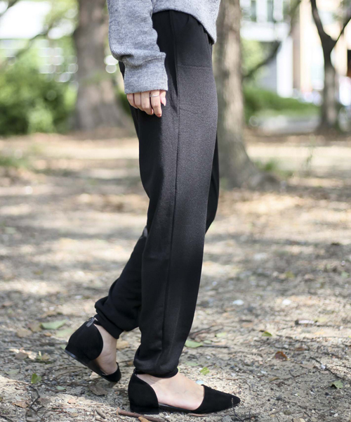 Denime（ドゥニーム）の「リラックスニットソーパンツ（その他パンツ・レディース・ブラック/グレー・FREE）」の17枚目の写真