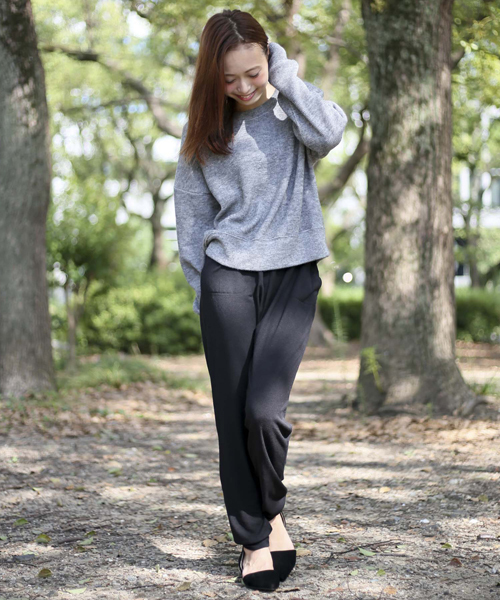Denime（ドゥニーム）の「リラックスニットソーパンツ（その他パンツ・レディース・ブラック/グレー・FREE）」の19枚目の写真
