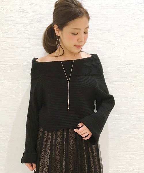 laboratory work（ラボラトリーワーク）の「ストレッチエアリー オフタートルニット（ニット/セーター・レディース・ブラック/ライトベージュ/サックスブルー/杢グレー・MEDIUM）」の22枚目の写真