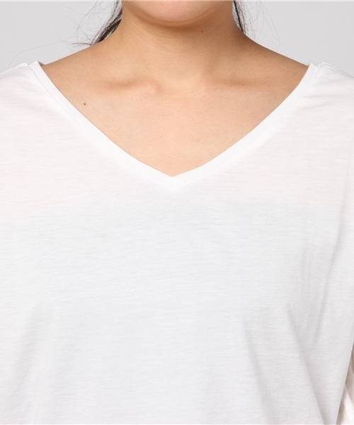 one after another NICE CLAUP(ワンアフターアナザーナイスクラップ)の「【WEB STORE限定】袖フリルTシャツ(Tシャツ/カットソー・レディース・レッド/オフホワイト/イエロー/スミクロ/パープル/ブラウン/ミント/ピンク系その他・FREE)」の12枚目の写真