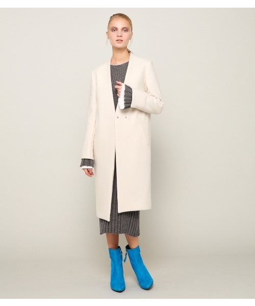PEGGY LANA（ペギーラナ）の「Wool Coat（その他アウター・レディース・アイボリー/ブラック/グレー/ピンク・1/2）」の2枚目の写真