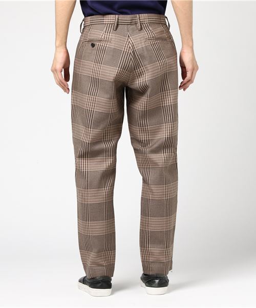 SHIPS BLUESTORE(シップスブルーストア)の「SHIPS BLUESTORE: チェックウールタックパンツ(その他パンツ・メンズ・ブラウン/ネイビー・SMALL/X-LARGE/LARGE/MEDIUM)」の7枚目の写真
