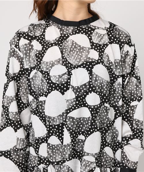 Ne-net（ネネット）の「S 雪柄ジャージ（ワンピース・レディース・ブラック/イエロー・02）」の7枚目の写真