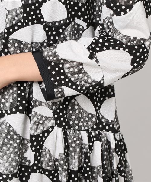 Ne-net（ネネット）の「S 雪柄ジャージ（ワンピース・レディース・ブラック/イエロー・02）」の5枚目の写真