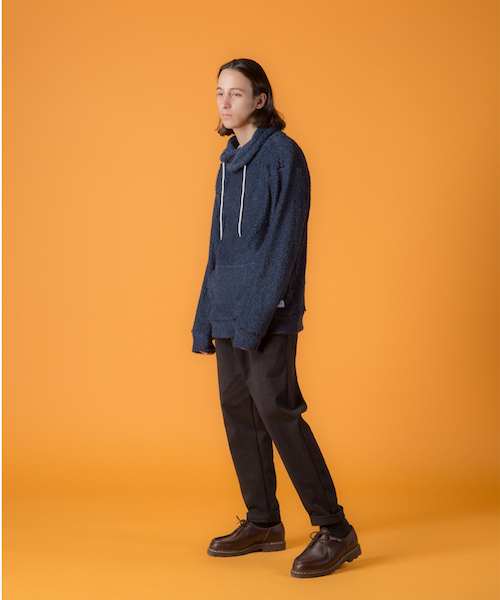 rehacer(レアセル)の「rehacer : Shaggy Pile High-necked CS(パーカー・メンズ・ブラック/ネイビー・LARGE/MEDIUM/SMALL)」の4枚目の写真