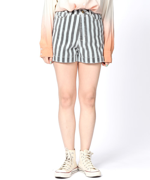 WEGO（ウィゴー）の「WEGO/デニムハイウエストプリントショーツ（デニムパンツ・レディース・その他2/その他3/その他1/その他5/その他4/ブラック・LARGE/MEDIUM）」の12枚目の写真