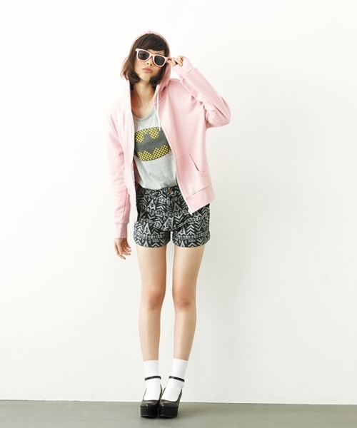 WEGO（ウィゴー）の「WEGO/デニムハイウエストプリントショーツ（デニムパンツ・レディース・その他2/その他3/その他1/その他5/その他4/ブラック・LARGE/MEDIUM）」の20枚目の写真
