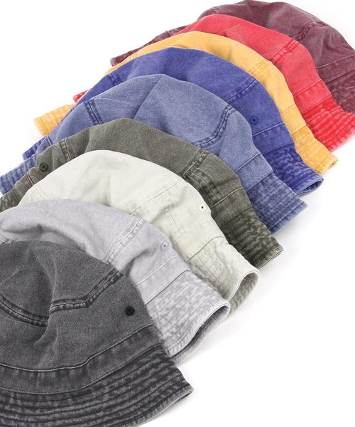 newhattan（ニューハッタン）の「NEWHATTAN ニューハッタン ピグメントダイバケットハット サファリハット（ハット・メンズ・レッド/ブルー/ゴールド/オリーブ/サンドベージュ/ネイビー/グレー/ブラック/バーガンディー/ピンク/ダークブラウン/ダークグレー/カーキ・FREE）」の19枚目の写真