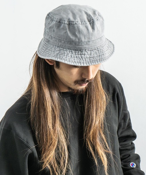 newhattan（ニューハッタン）の「NEWHATTAN ニューハッタン ピグメントダイバケットハット サファリハット（ハット・メンズ・レッド/ブルー/ゴールド/オリーブ/サンドベージュ/ネイビー/グレー/ブラック/バーガンディー/ピンク/ダークブラウン/ダークグレー/カーキ・FREE）」の3枚目の写真