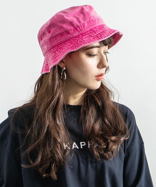 newhattan（ニューハッタン）の「NEWHATTAN ニューハッタン ピグメントダイバケットハット サファリハット（ハット・メンズ・レッド/ブルー/ゴールド/オリーブ/サンドベージュ/ネイビー/グレー/ブラック/バーガンディー/ピンク/ダークブラウン/ダークグレー/カーキ・FREE）」の11枚目の写真