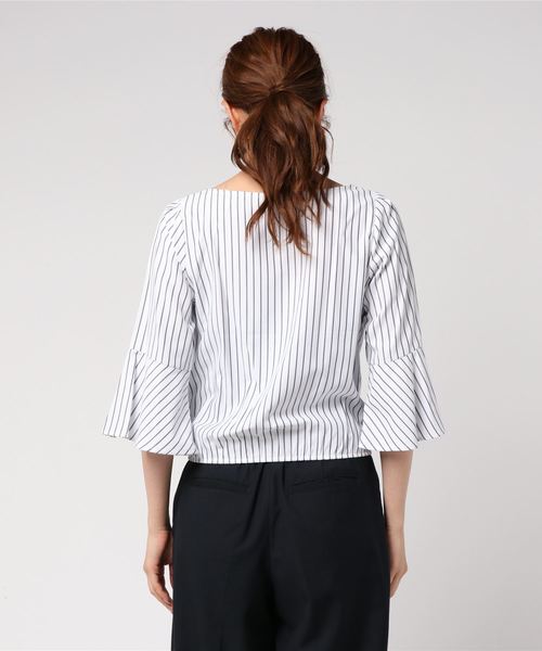 SWINGLE（スウィングル）の「キーネックブラウス（シャツ/ブラウス・レディース・グレー系その他/ブルー系その他・SMALL）」の4枚目の写真