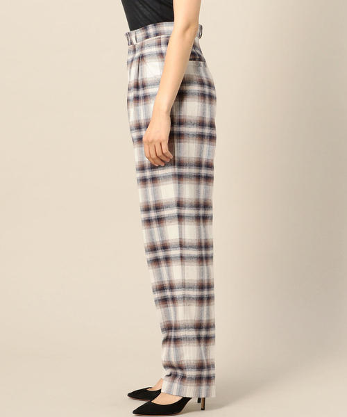 6（ロク）の「＜6(ROKU)＞CHECK TUCK PANTS/パンツ.（その他パンツ