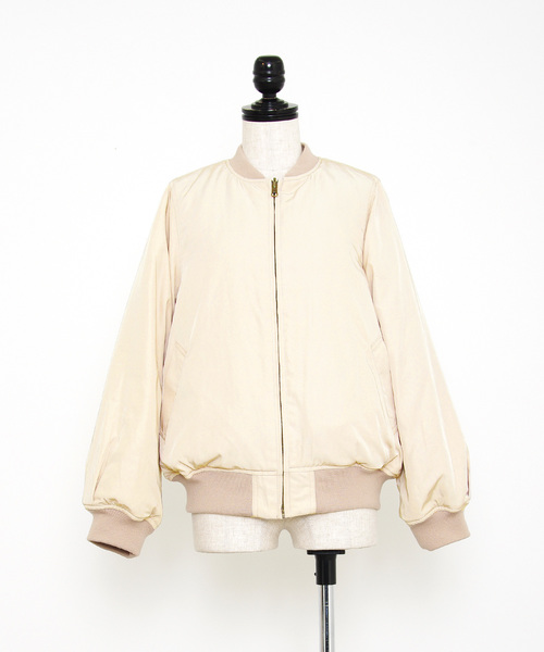 POU DOU DOU（プードゥドゥ）の「リバーシブルMA-1ブルゾン（MA-1・レディース・ブラック/カーキ/ピンクベージュ・3）」の17枚目の写真