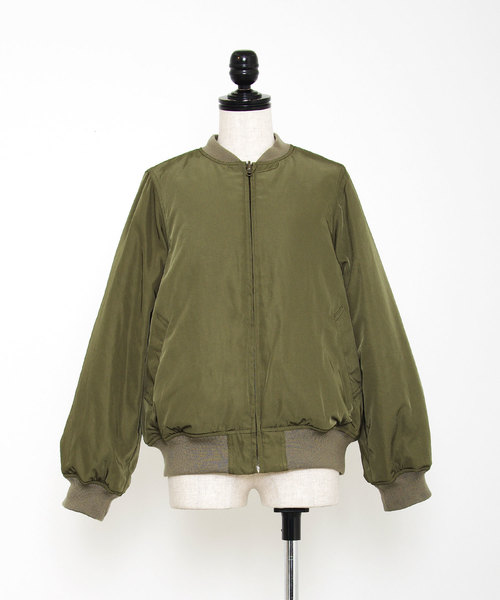 POU DOU DOU（プードゥドゥ）の「リバーシブルMA-1ブルゾン（MA-1・レディース・ブラック/カーキ/ピンクベージュ・3）」の19枚目の写真