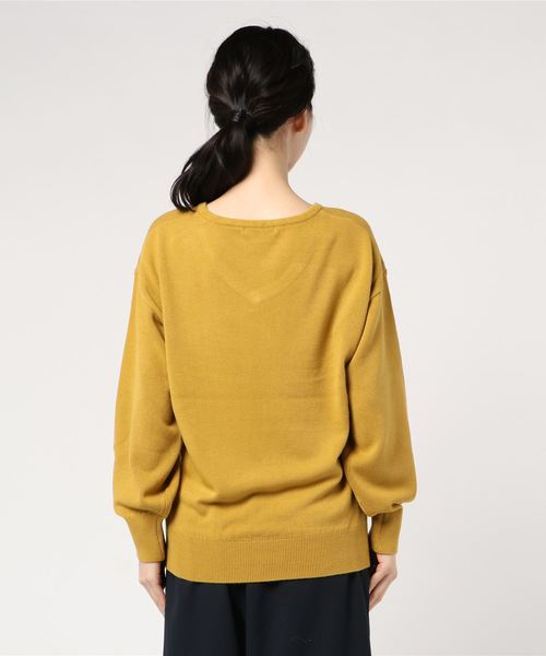 natural couture（ナチュラルクチュール）の「カシミアタッチVネック（ニット/セーター・レディース・ブラック/ベージュ/サックスブルー/ピンク/イエロー/アイボリー/ボルドー/ブルー・FREE）」の15枚目の写真