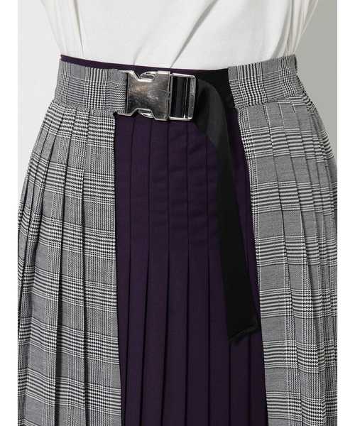 jouetie（ジュエティ）の「プリーツアシメスカート（スカート・レディース・ブラウン/グレー/ブルー・MEDIUM）」の14枚目の写真