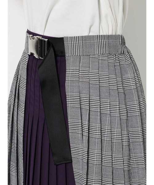 jouetie（ジュエティ）の「プリーツアシメスカート（スカート・レディース・ブラウン/グレー/ブルー・MEDIUM）」の15枚目の写真