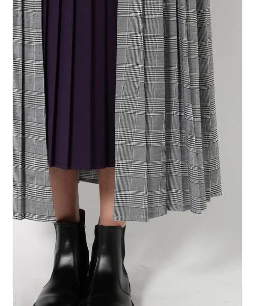 jouetie（ジュエティ）の「プリーツアシメスカート（スカート・レディース・ブラウン/グレー/ブルー・MEDIUM）」の17枚目の写真