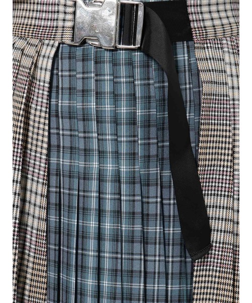 jouetie（ジュエティ）の「プリーツアシメスカート（スカート・レディース・ブラウン/グレー/ブルー・MEDIUM）」の21枚目の写真