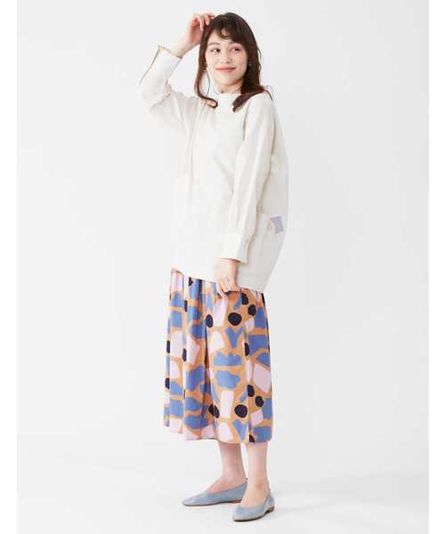 POU DOU DOU（プードゥドゥ）の「ぷっくり袖フィッシャーマンスモック（シャツ/ブラウス・レディース・オフホワイト/ブルー/キナリ・3）」の11枚目の写真