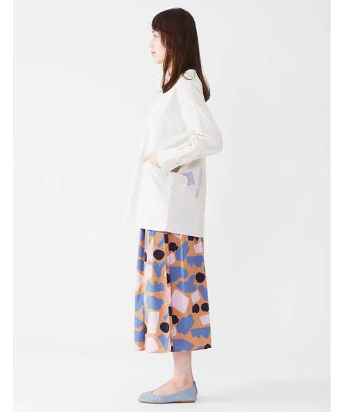 POU DOU DOU（プードゥドゥ）の「ぷっくり袖フィッシャーマンスモック（シャツ/ブラウス・レディース・オフホワイト/ブルー/キナリ・3）」の13枚目の写真