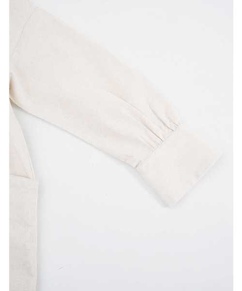 POU DOU DOU（プードゥドゥ）の「ぷっくり袖フィッシャーマンスモック（シャツ/ブラウス・レディース・オフホワイト/ブルー/キナリ・3）」の16枚目の写真