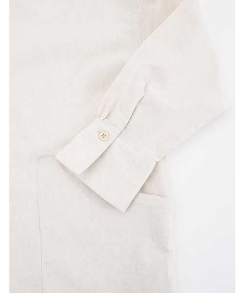 POU DOU DOU（プードゥドゥ）の「ぷっくり袖フィッシャーマンスモック（シャツ/ブラウス・レディース・オフホワイト/ブルー/キナリ・3）」の20枚目の写真