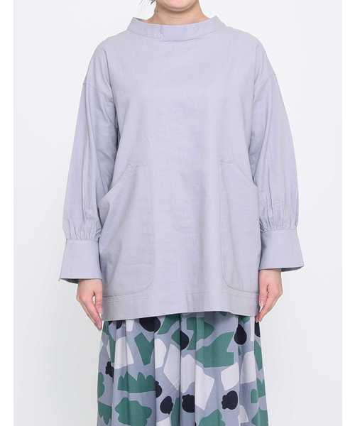 POU DOU DOU（プードゥドゥ）の「ぷっくり袖フィッシャーマンスモック（シャツ/ブラウス・レディース・オフホワイト/ブルー/キナリ・3）」の22枚目の写真