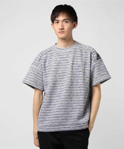 人気爆発衝撃特価のクォーターニット半袖クルーネックスウェット スウェット Adidas アディダス のファッション M Sports Id アディダス Depo Id セール
