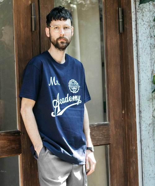 MR.OLIVE（ミスターオリーブ）の「7oz HEAVEY WEIGHT AMERICAN COTTON / ACADEMY T-SHIRT（Tシャツ/カットソー・メンズ・ネイビー/ブラック/オフホワイト・SMALL/X-LARGE/MEDIUM/LARGE）」の12枚目の写真
