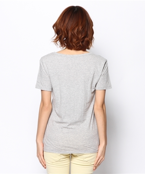 goa(ゴア)の「ベーシックTシャツ(Tシャツ/カットソー・レディース・アイボリー/ブラック/グレー/モカ/カーキ・FREE)」の6枚目の写真