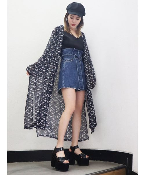 EMODA（エモダ）の「2WAYクロスプリーツキャミソール（キャミソール・レディース・ブラック/カーキ/オレンジ・FREE）」の9枚目の写真