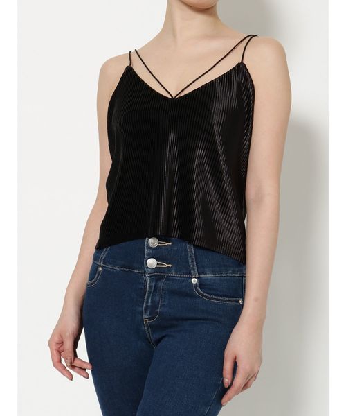 EMODA（エモダ）の「2WAYクロスプリーツキャミソール（キャミソール・レディース・ブラック/カーキ/オレンジ・FREE）」の10枚目の写真