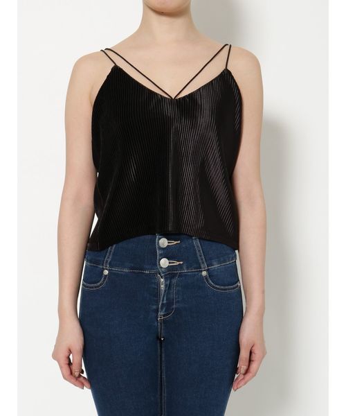 EMODA（エモダ）の「2WAYクロスプリーツキャミソール（キャミソール・レディース・ブラック/カーキ/オレンジ・FREE）」の12枚目の写真