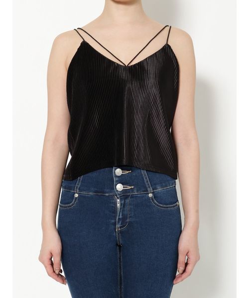 EMODA（エモダ）の「2WAYクロスプリーツキャミソール（キャミソール・レディース・ブラック/カーキ/オレンジ・FREE）」の21枚目の写真