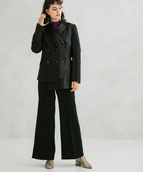 UNITED TOKYO（ユナイテッドトウキョウ）の「レイヤーフロントジャケット（テーラードジャケット・レディース・マルチ/ブラック・1）」の16枚目の写真