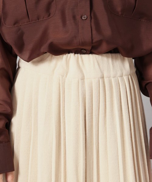 LOWRYS FARM（ローリーズファーム）の「ニットプリーツスカート 853086（スカート・レディース・アイボリー/ブラウン/ブルー・FREE）」の7枚目の写真