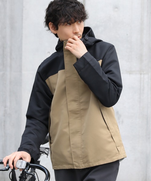 SPU（スプ）の「撥水マウンテンパーカー ジャケット ブルゾン（マウンテンパーカー・メンズ・ブラック/レッド系その他/グリーン系その他2/イエロー系その他/ベージュ系その他/グリーン系その他/杢グレー/カーキ/グリーン/ネイビー/ベージュ・S/M/L/XL/XS）」の16枚目の写真