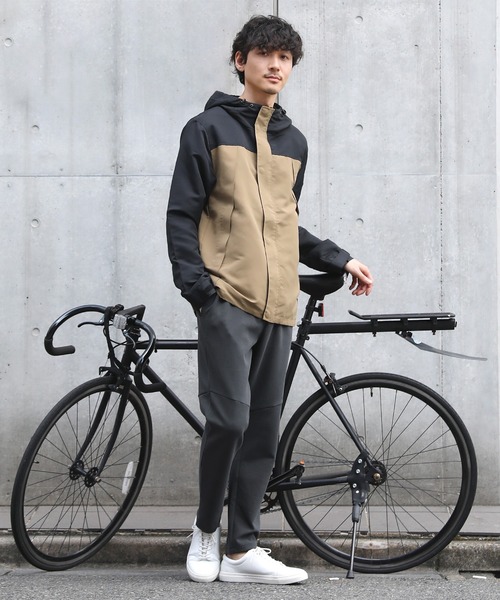 SPU（スプ）の「撥水マウンテンパーカー ジャケット ブルゾン（マウンテンパーカー・メンズ・ブラック/レッド系その他/グリーン系その他2/イエロー系その他/ベージュ系その他/グリーン系その他/杢グレー/カーキ/グリーン/ネイビー/ベージュ・S/M/L/XL/XS）」の13枚目の写真